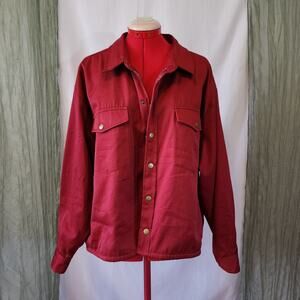 Haband's Ice House Red Flannel Lined Men's Jacket Size XL